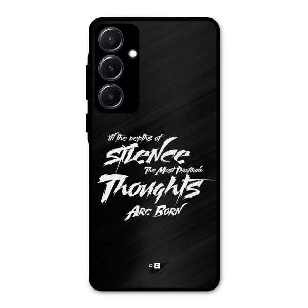 Silent Thoughts Metal Back Case for Galaxy A55