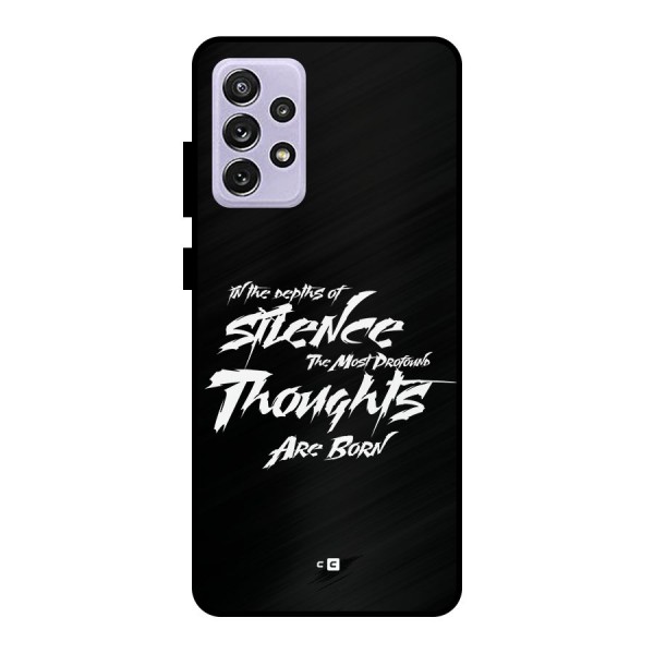 Silent Thoughts Metal Back Case for Galaxy A72