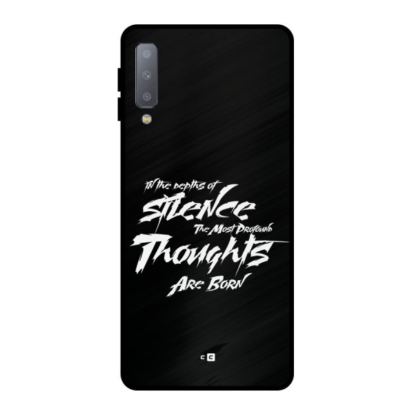 Silent Thoughts Metal Back Case for Galaxy A7 (2018)