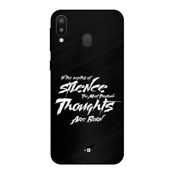 Silent Thoughts Metal Back Case for Galaxy M20