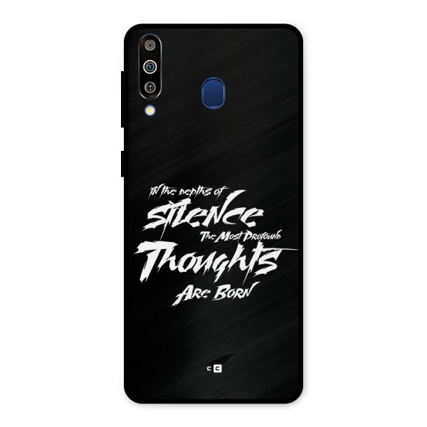 Silent Thoughts Metal Back Case for Galaxy M30