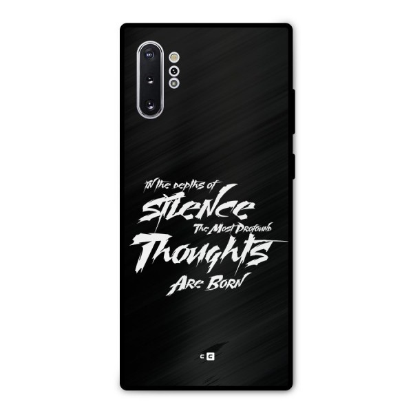 Silent Thoughts Metal Back Case for Galaxy Note 10 Plus