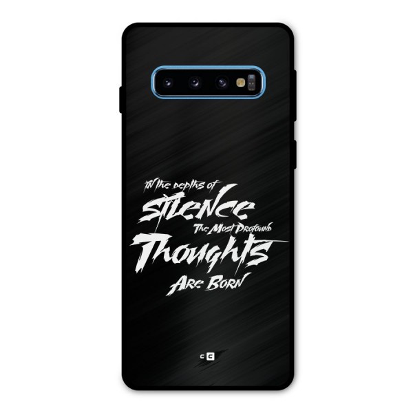 Silent Thoughts Metal Back Case for Galaxy S10