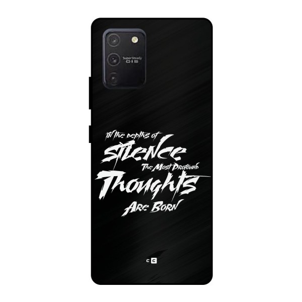 Silent Thoughts Metal Back Case for Galaxy S10 Lite