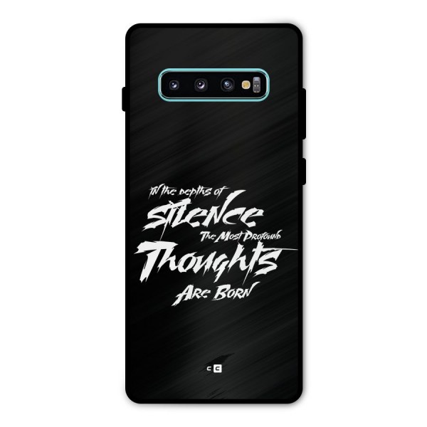 Silent Thoughts Metal Back Case for Galaxy S10 Plus