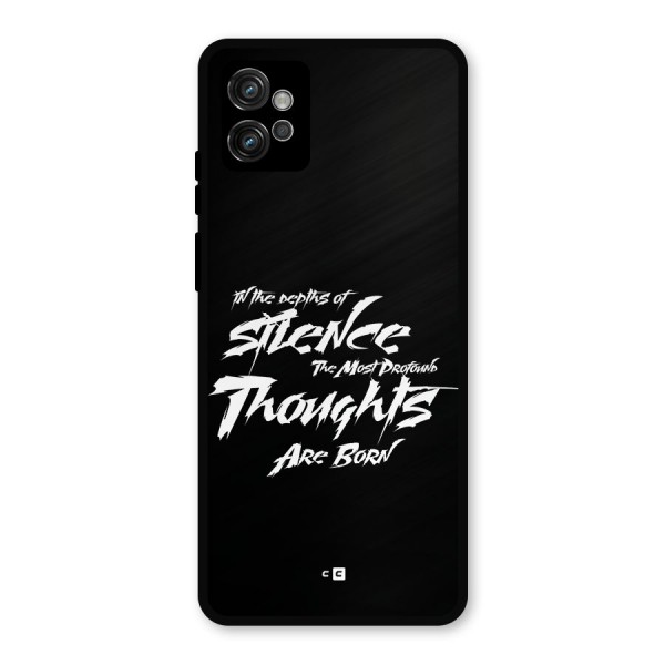 Silent Thoughts Metal Back Case for Moto G32