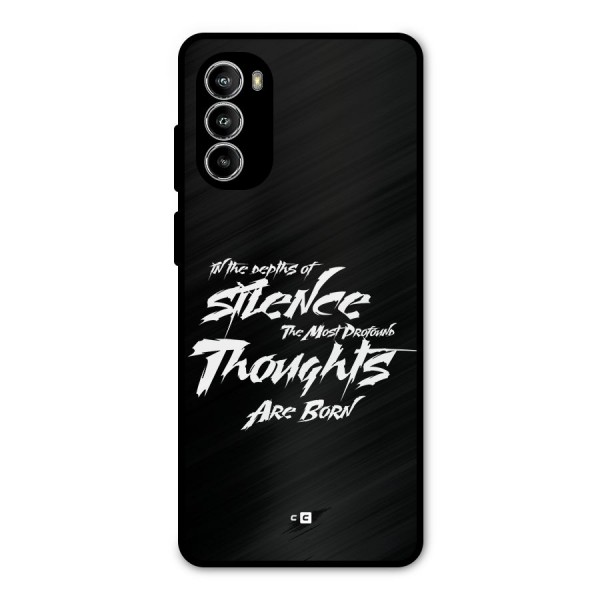 Silent Thoughts Metal Back Case for Moto G52