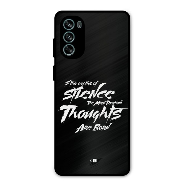 Silent Thoughts Metal Back Case for Moto G62