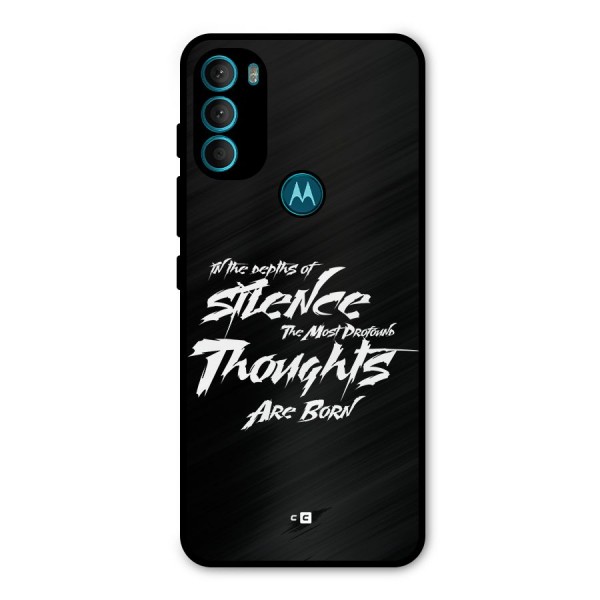 Silent Thoughts Metal Back Case for Moto G71 5G