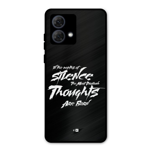 Silent Thoughts Metal Back Case for Moto G84