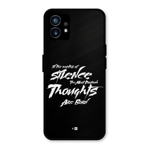 Silent Thoughts Metal Back Case for Nothing Phone 1