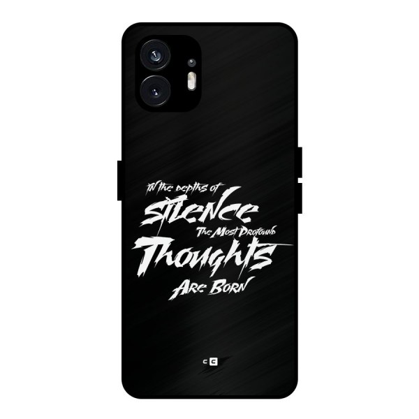 Silent Thoughts Metal Back Case for Nothing Phone 2