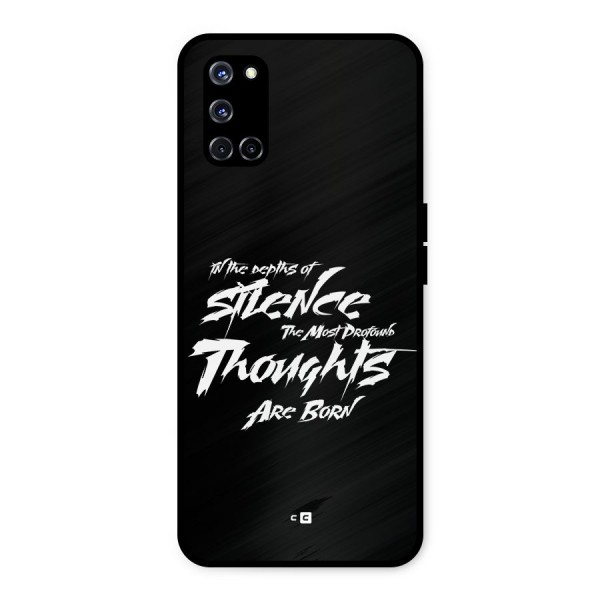 Silent Thoughts Metal Back Case for Oppo A52