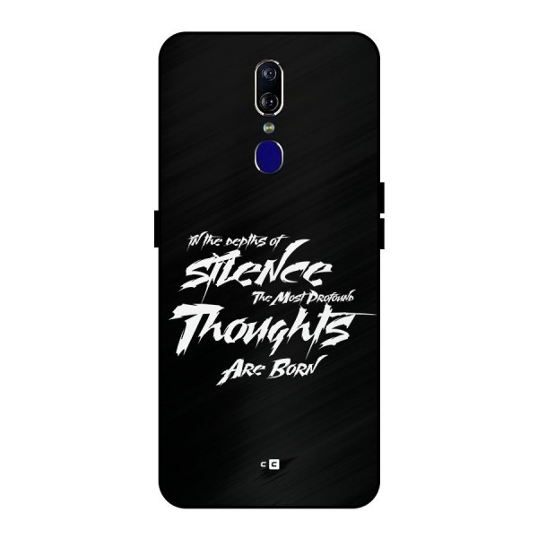 Silent Thoughts Metal Back Case for Oppo F11