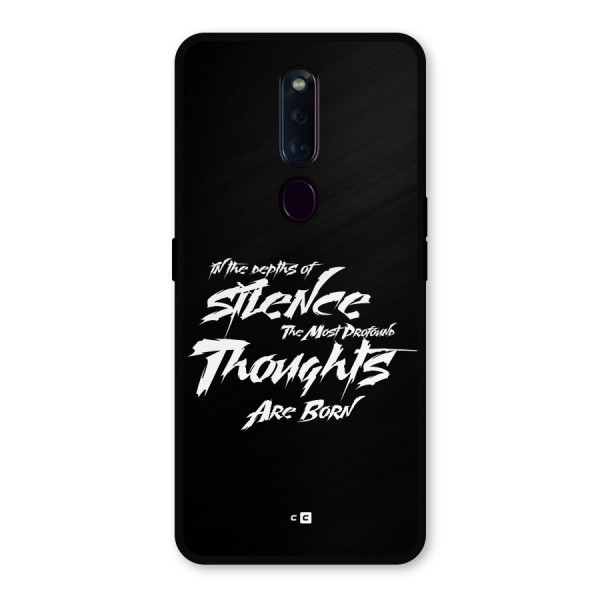 Silent Thoughts Metal Back Case for Oppo F11 Pro