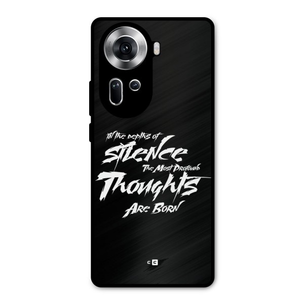 Silent Thoughts Metal Back Case for Oppo Reno11 5G