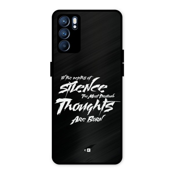 Silent Thoughts Metal Back Case for Oppo Reno6 5G