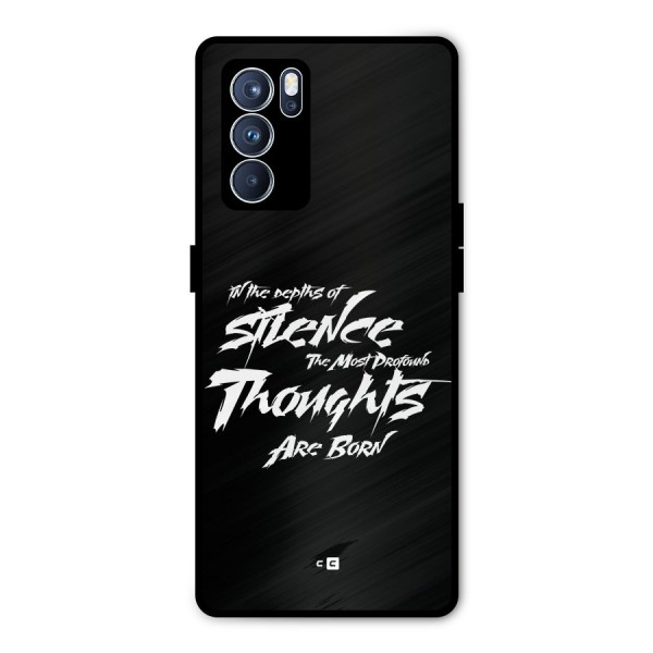 Silent Thoughts Metal Back Case for Oppo Reno6 Pro 5G