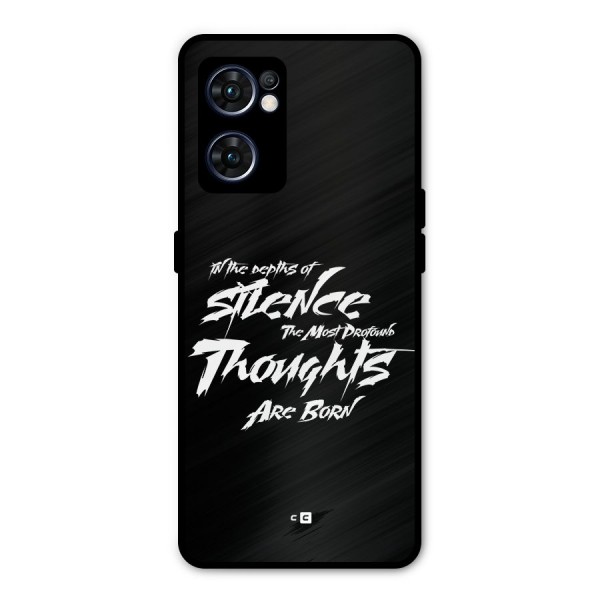 Silent Thoughts Metal Back Case for Oppo Reno7 5G