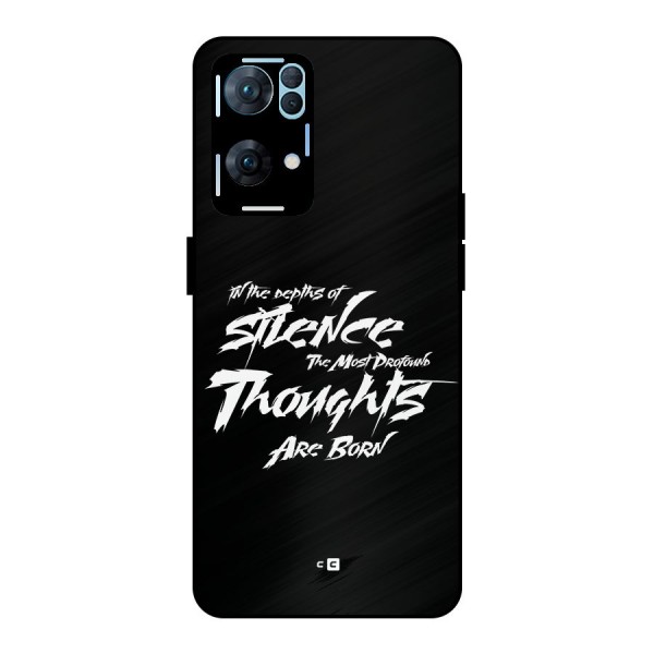 Silent Thoughts Metal Back Case for Oppo Reno7 Pro 5G