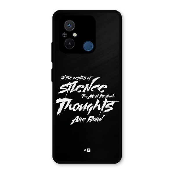 Silent Thoughts Metal Back Case for Poco C55