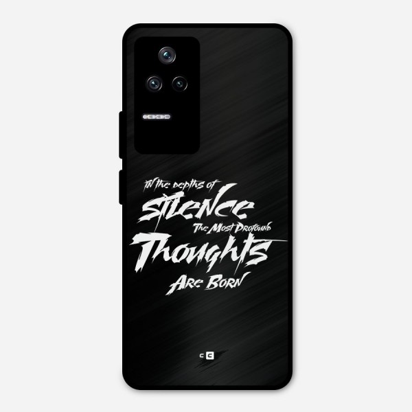 Silent Thoughts Metal Back Case for Poco F4 5G