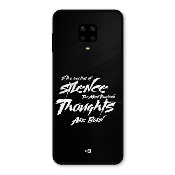 Silent Thoughts Metal Back Case for Poco M2