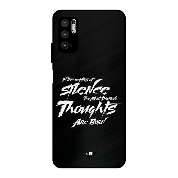 Silent Thoughts Metal Back Case for Poco M3 Pro 5G