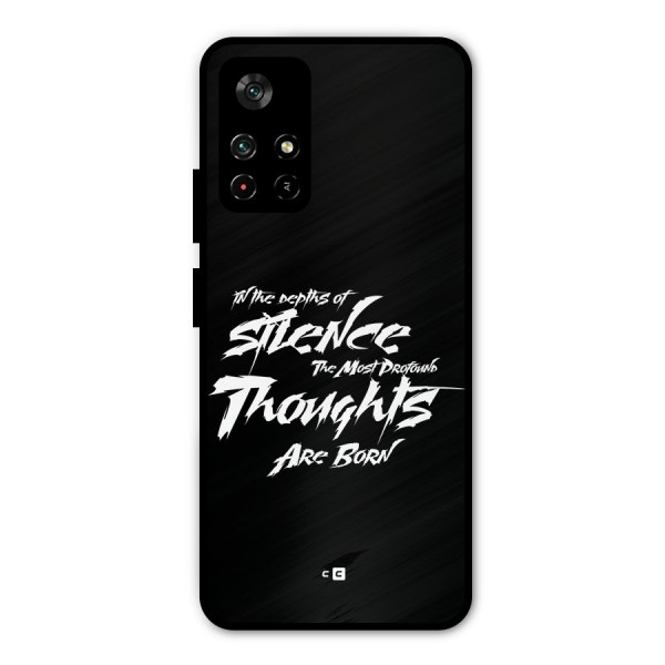 Silent Thoughts Metal Back Case for Poco M4 Pro 5G