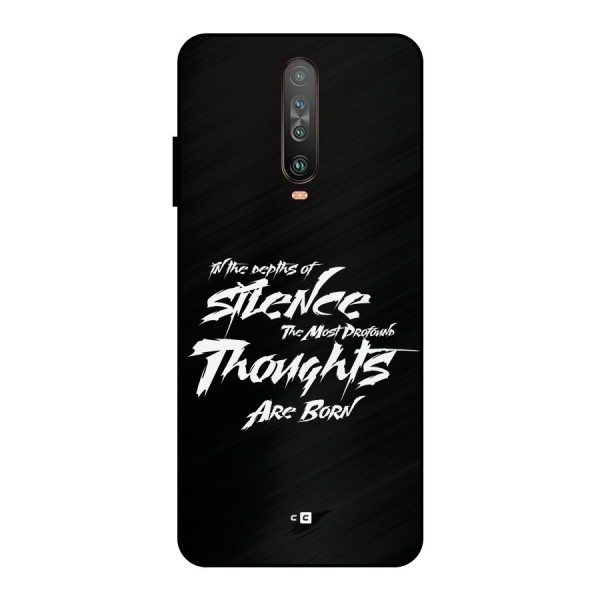 Silent Thoughts Metal Back Case for Poco X2