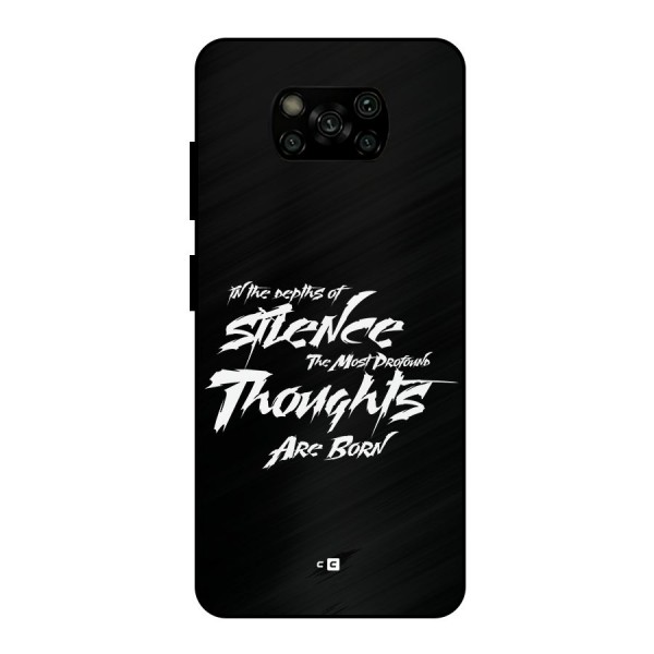 Silent Thoughts Metal Back Case for Poco X3