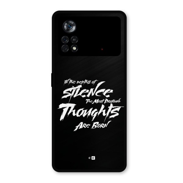 Silent Thoughts Metal Back Case for Poco X4 Pro 5G