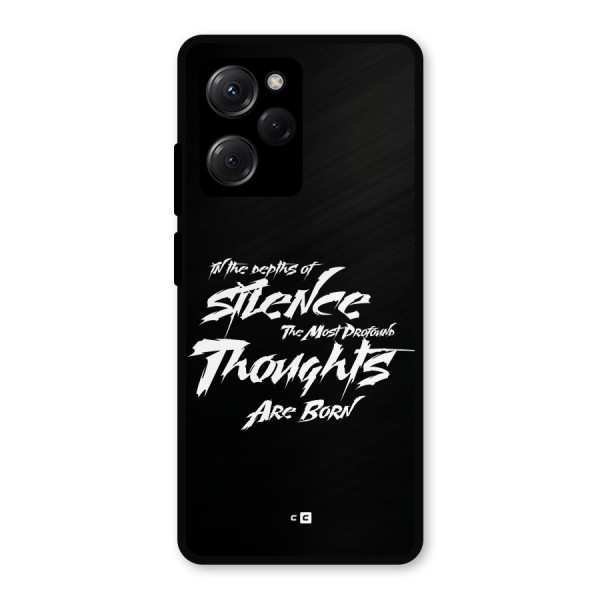 Silent Thoughts Metal Back Case for Poco X5 Pro