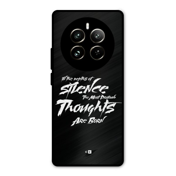 Silent Thoughts Metal Back Case for Realme 12 Pro