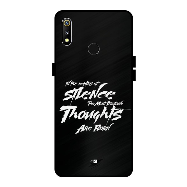 Silent Thoughts Metal Back Case for Realme 3