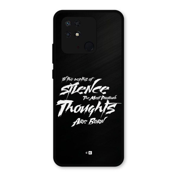 Silent Thoughts Metal Back Case for Redmi 10