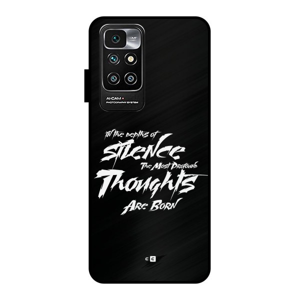 Silent Thoughts Metal Back Case for Redmi 10 Prime