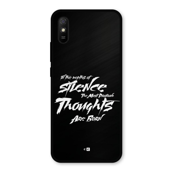 Silent Thoughts Metal Back Case for Redmi 9i