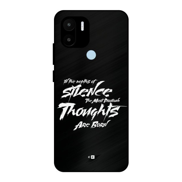 Silent Thoughts Metal Back Case for Redmi A1 Plus