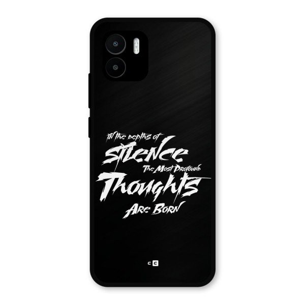 Silent Thoughts Metal Back Case for Redmi A2