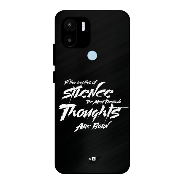 Silent Thoughts Metal Back Case for Redmi A2 Plus