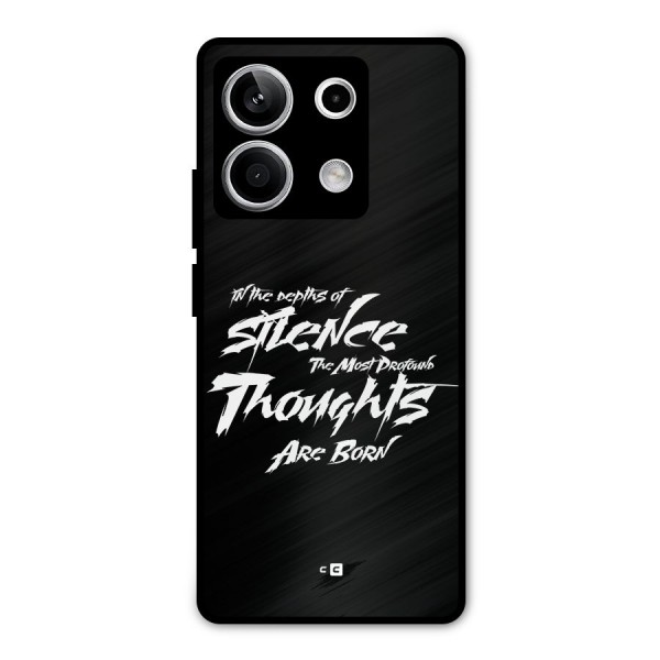 Silent Thoughts Metal Back Case for Redmi Note 13 5G