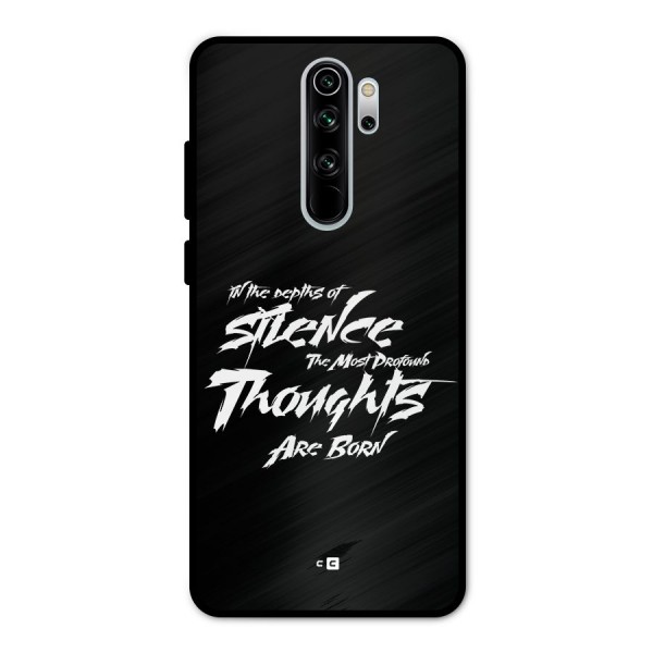 Silent Thoughts Metal Back Case for Redmi Note 8 Pro