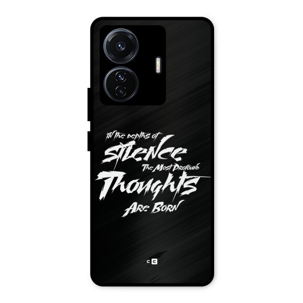 Silent Thoughts Metal Back Case for Vivo T1 Pro