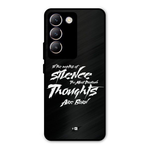 Silent Thoughts Metal Back Case for Vivo T3 5G