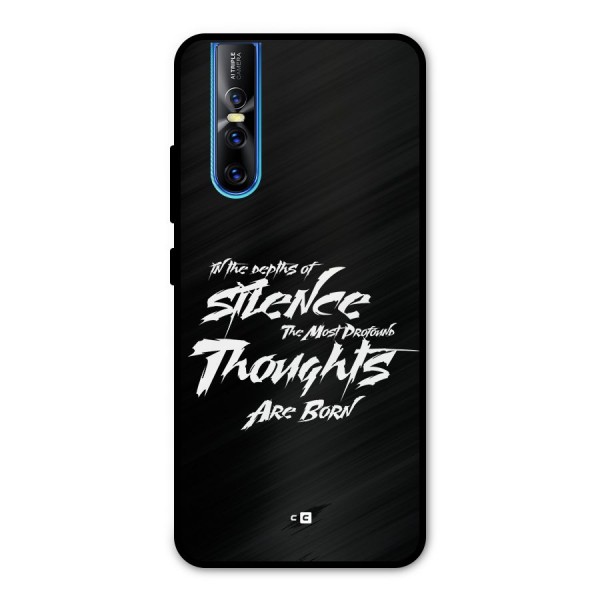 Silent Thoughts Metal Back Case for Vivo V15 Pro