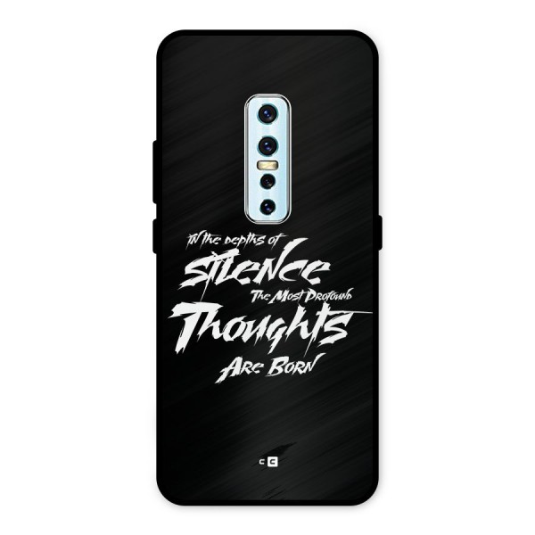 Silent Thoughts Metal Back Case for Vivo V17 Pro