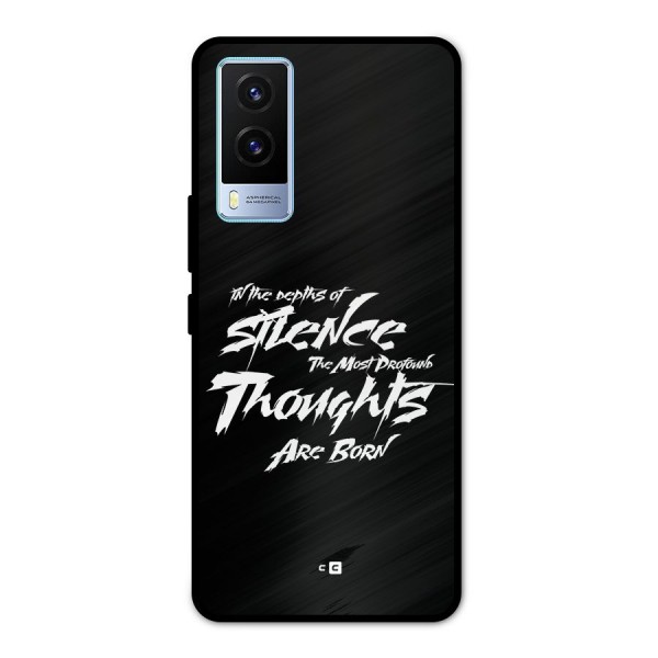 Silent Thoughts Metal Back Case for Vivo V21e 5G