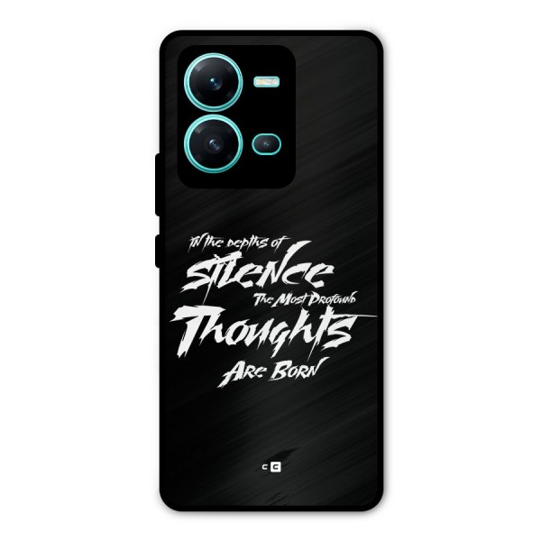 Silent Thoughts Metal Back Case for Vivo V25