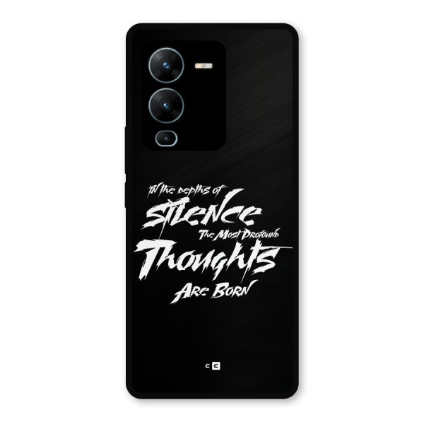 Silent Thoughts Metal Back Case for Vivo V25 Pro